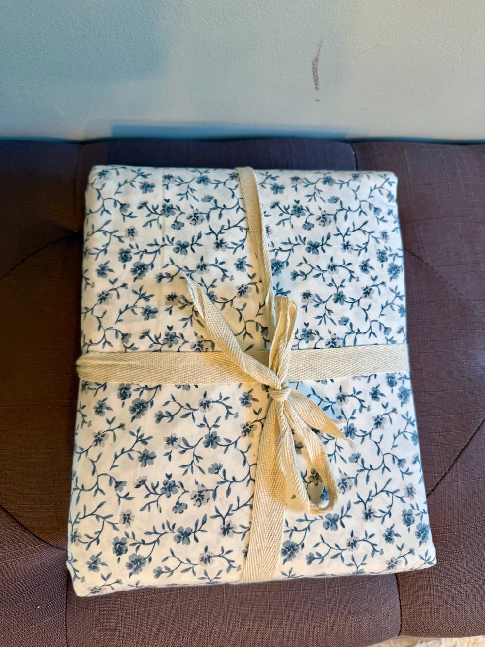 NWT Quince Organic Crisp Percale Floral Duvet Cover and Sham Set!